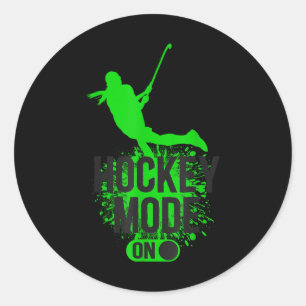 Feldhockey Hockey-Modus Ein Runder Aufkleber