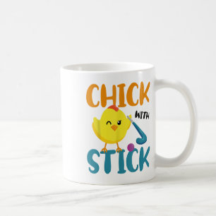 Feldhockey-Huhn Henne Mit Stock _1  Kaffeetasse