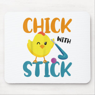 Feldhockey-Huhn Henne Mit Stock _1 Mousepad