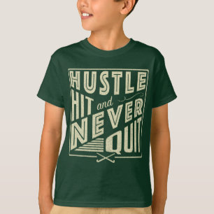 Feldhockey-Hustel, Hit & Niemals aufhören T-Shirt