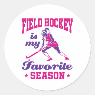 Feldhockey ist meine Lieblingssaison Runder Aufkleber