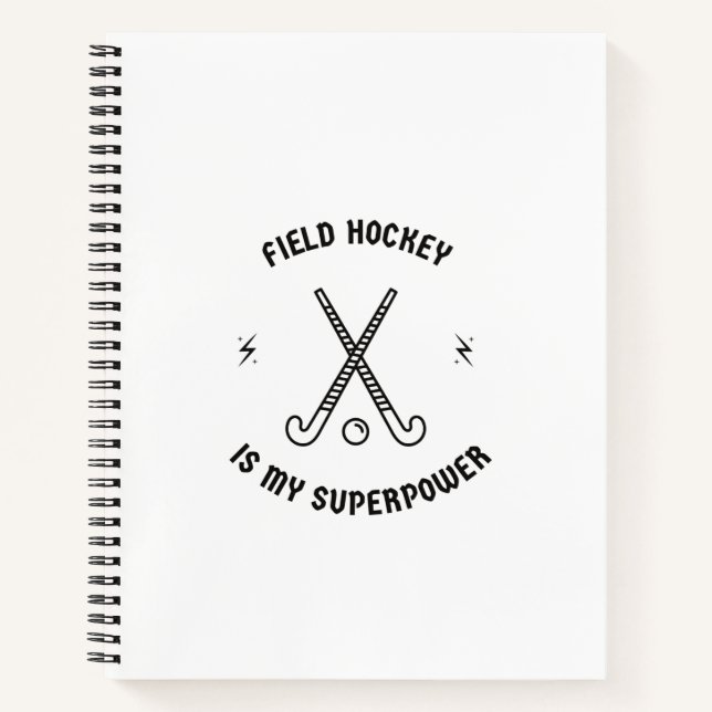 Feldhockey ist meine Supermacht Notizbuch (Vorderseite)
