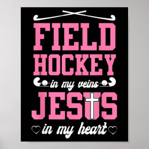 Feldhockey Jesus Glaube Christlich Feldhockey In Poster