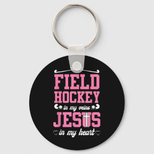 Feldhockey Jesus Glaube Christliches Feldhockey In Schlüsselanhänger