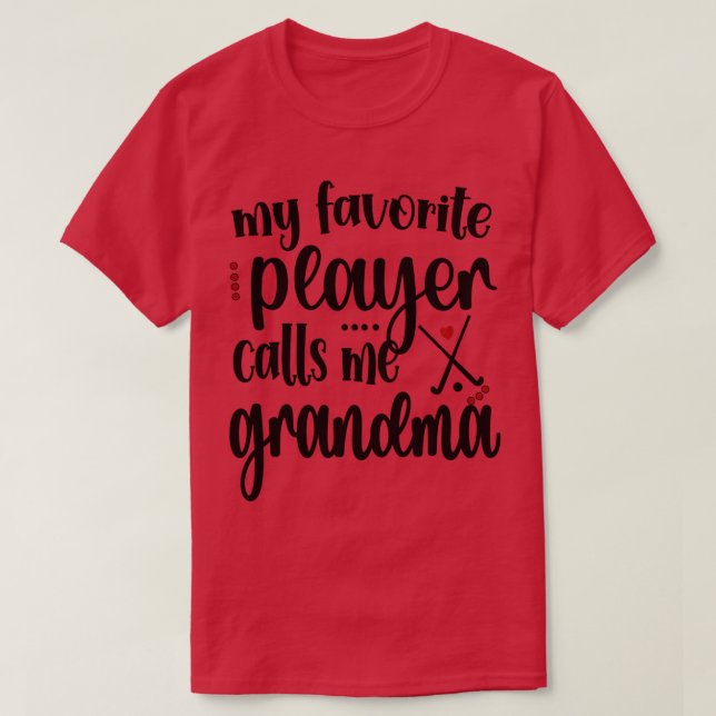Feldhockey-Oma eines Hockeyspielers lange T-Shirt (Design vorne)