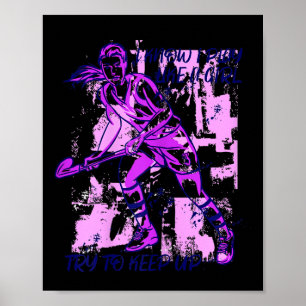 Feldhockey Sagt Spiele Wie Ein Mädchen Feld Poster