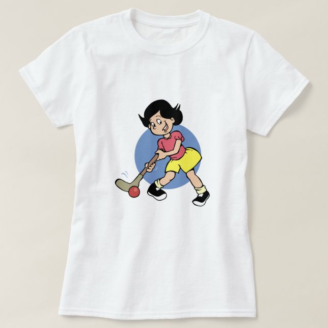 Feldhockey-Spieler T-Shirt (Design vorne)