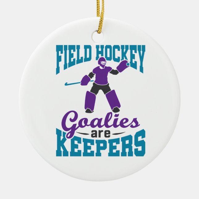 Feldhockey-Tore sind Hüter Keramik Ornament (Vorne)