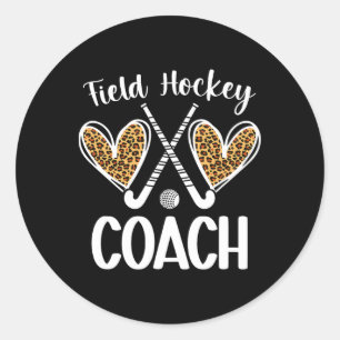Feldhockey-Trainer Hearts Feldhockey-Trainer  Runder Aufkleber
