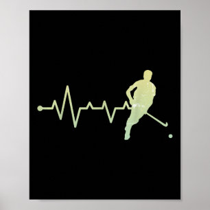 Feldhockey-Trainer Herzschlag Feldhockey-Zubehör Poster