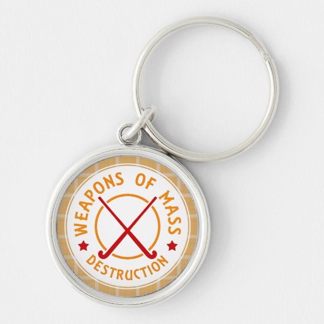Feldhockey-Waffen-Keyring Schlüsselanhänger (Vorne)