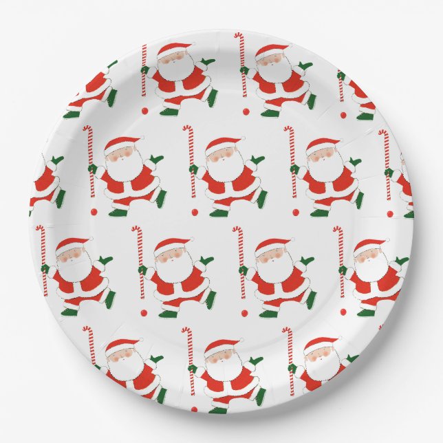 Feldhockey-Weihnachtsgeschenk Pappteller (Vorderseite)