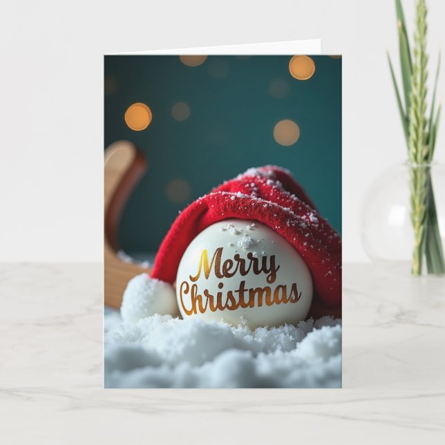 Feldhockey-Weihnachtskarte Karte (Vorderseite)
