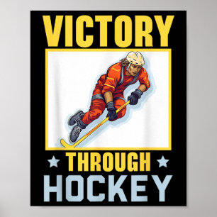 Feldhockeyspieler Hockeyschläger Sportliebhaber Pu Poster