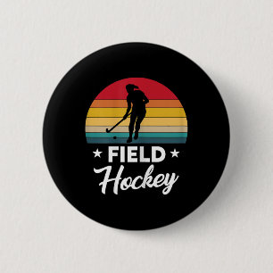 Feldhockeyspielerin Silhouette Outfit für Frauen Button