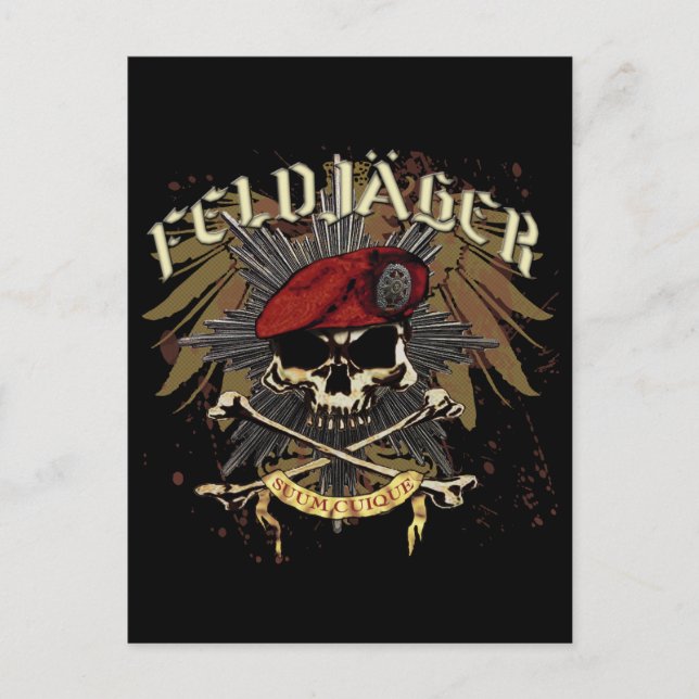 Feldjäger Postkarte (Vorderseite)