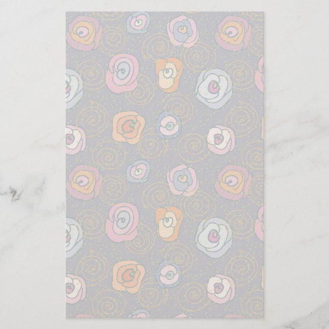 Feldmuster der Abstrakten Rose Briefpapier (Vorderseite)