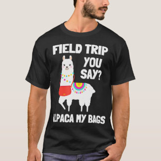 Feldreiseite Alpaka-Lehrer lustig T-Shirt