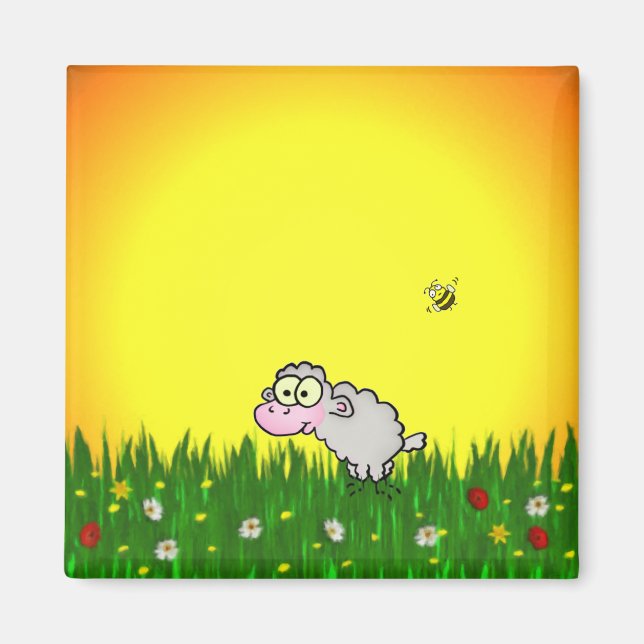 Feldschaf Magnet (Vorne)