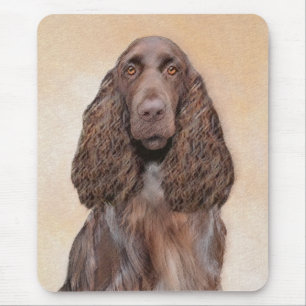 Feldspanelmalerei - Niedliche Original-Hundekunst Mousepad
