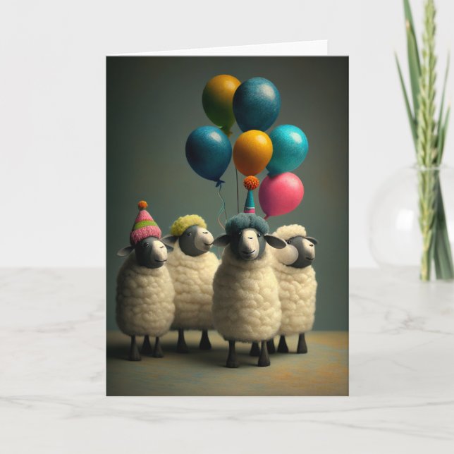 Feled Sheep Carte de voeux d'anniversaire de fête (Devant)