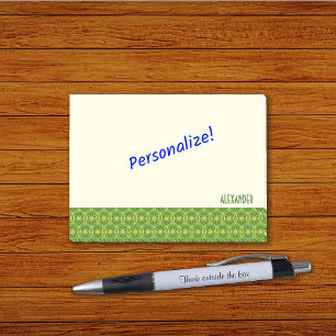 Felgenmuster Federfarben, benutzerdefinierter Text Post-it Klebezettel