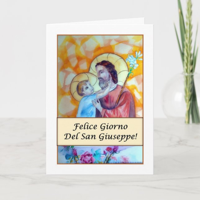 Felice Giorno del San Giuseppe (Religioso) Karte (Vorderseite)