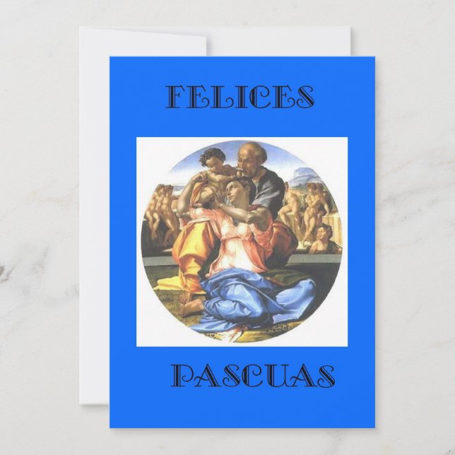 Felice Pascuas Heureux Pâques Pour Vous Carte Espa (Devant)
