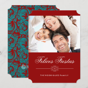 Felices Fiestas Fotokarten Einladung