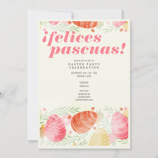 Felices Pascuas Easter Celebración de Resurrección Einladung (Vorderseite)
