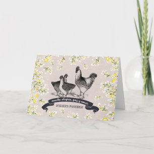 Felices Pascuas. Osterkarte auf Spanisch Feiertagskarte