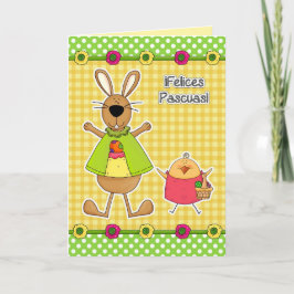 Felices Pascuas Osterkarte auf Spanisch Feiertagskarte