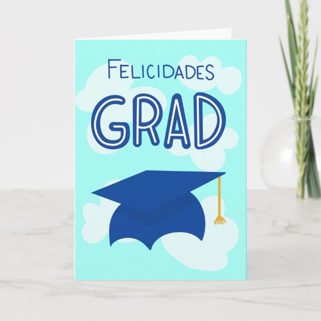 Felicidades Grad - Spanische Abschluss-Karte Karte (Vorderseite)