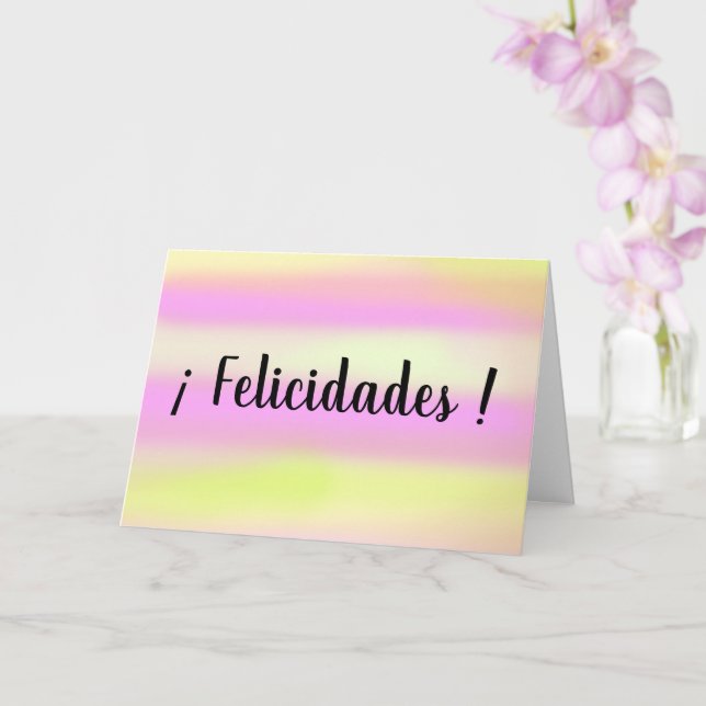 Felicidades Spanischen Herzlichen Glückwunsch Karte (Orchidee)