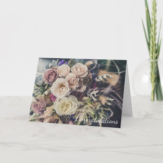 Félicitation à nouveaux M. et Mme carte de mariage (Devant)