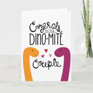 Félicitations à la carte Dino-Mite Couple