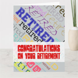 Félicitations à la retraite pour la carte Big Card