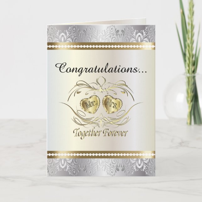 Félicitations à l'occasion de la carte de mariage  (Devant)