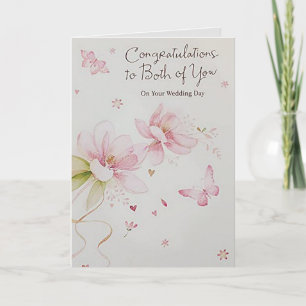 "Félicitations à vous deux" Mariage Note Card