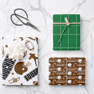 Félicitations au football Envelopper les feuilles 