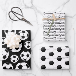 Félicitations au football Envelopper les feuilles 