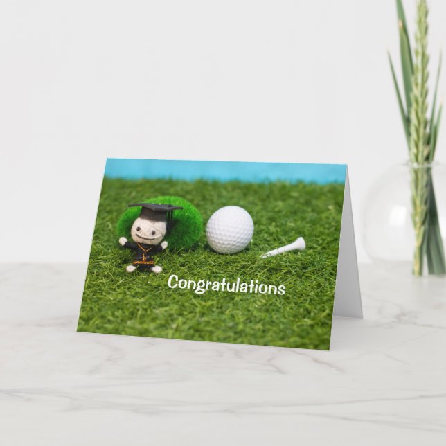 Félicitations au golf - Carte d'études supérieures (Devant)