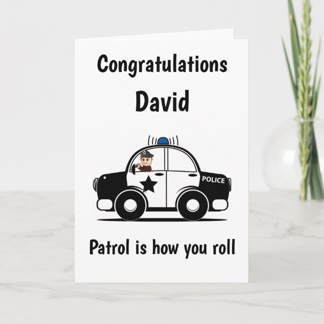 Félicitations / Carte d'anniversaire pour le polic (Devant)