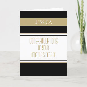 Félicitations carte de fin d'études de master