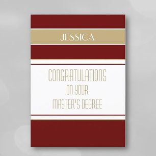 Félicitations carte de fin d'études de master