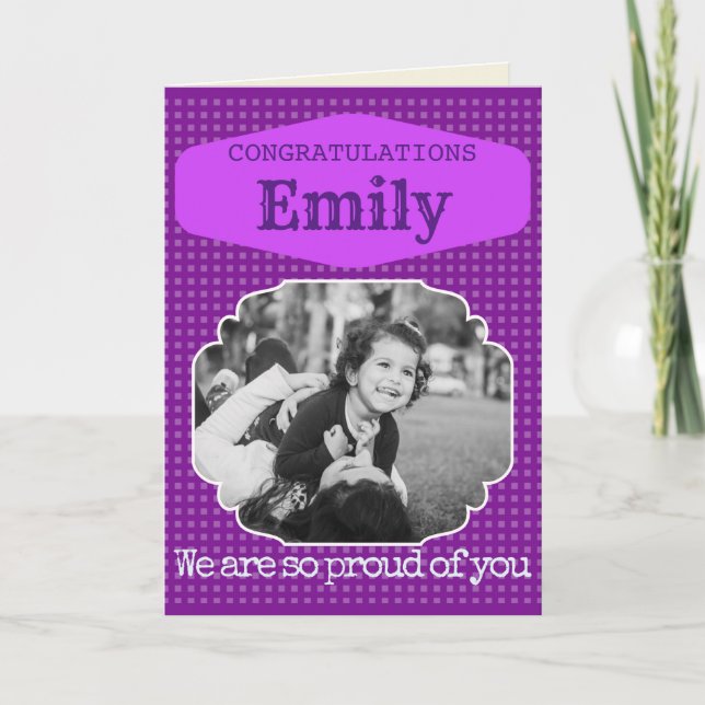 Félicitations Carte de Graduation Personnalisée (Devant)