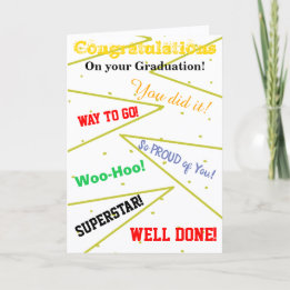 Félicitations Carte de Vœux de Remise de Diplôme A