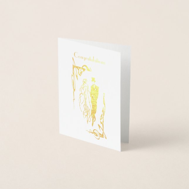 Félicitations Carte de voeux du jour du mariage (Devant)