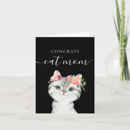 Félicitations Cat Maman Carte de voeux