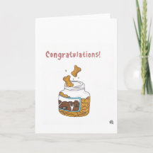 Félicitations Chien Biscuits Carte
